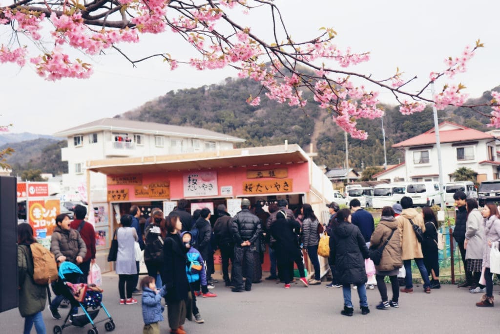 Kawazu Sakura Festival food stalls