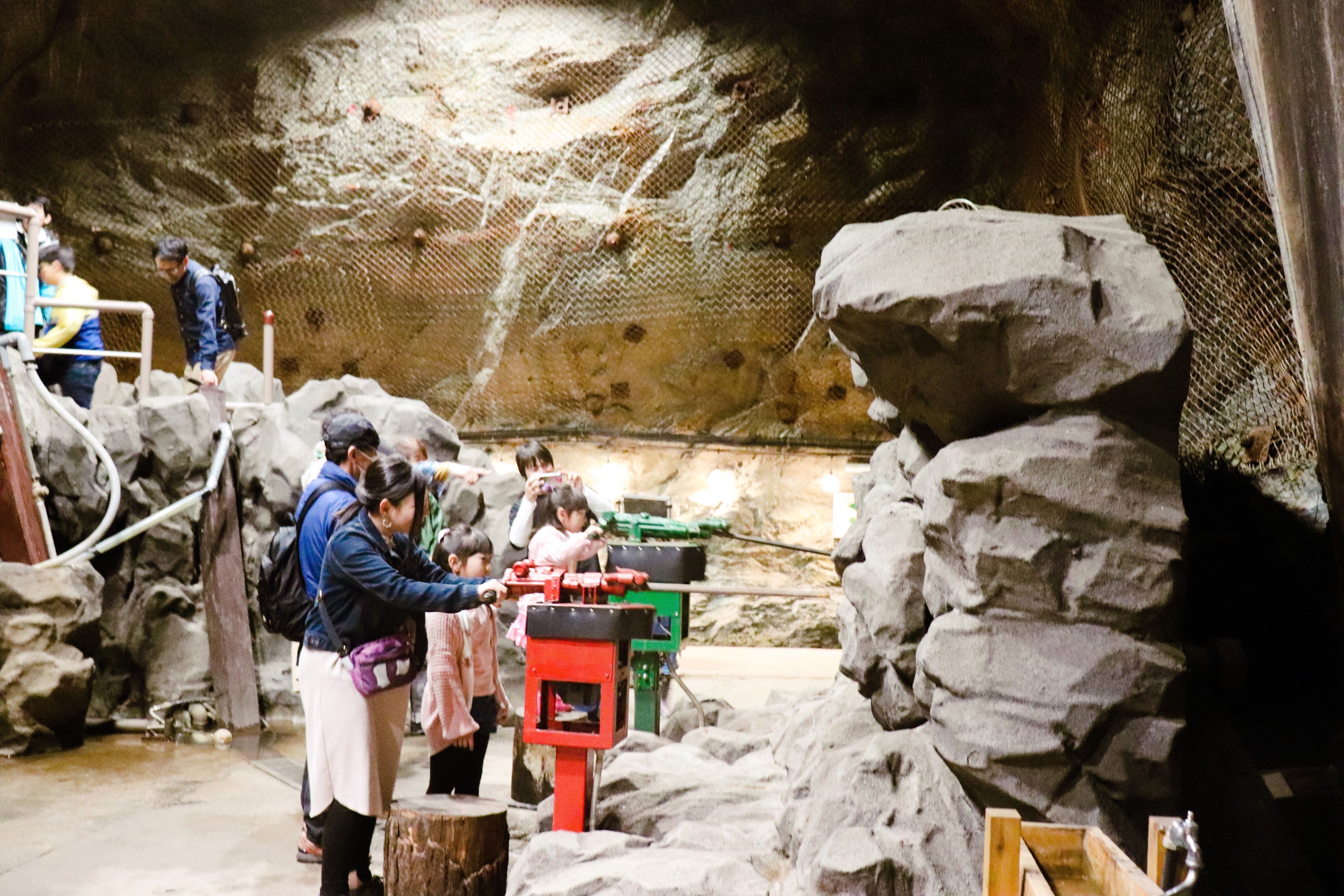 Kids and adults can try their hand at mining tools