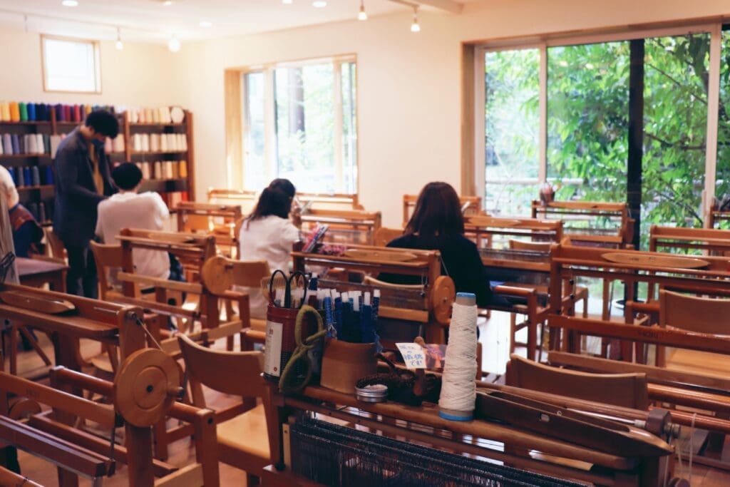 Inside Hand Weaving Studio Jota