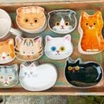 Ceramics with cat design