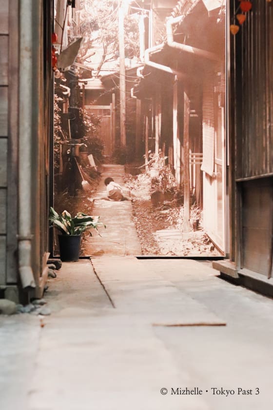 Street view of a Taisho era neighborhood