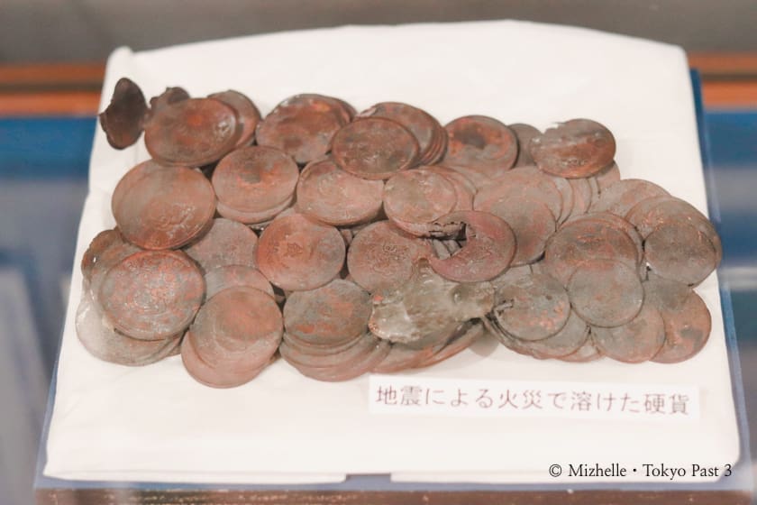 Japanese coins that melted together during that 1923 Great Kanto Earthquake