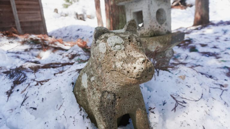 Dog Statue at Inu no Miya