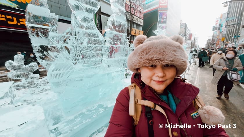 Mizhelle at the Susukino Site of the Sapporo Snow Festival