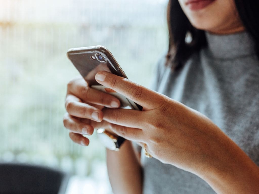 Woman using a smartphone 