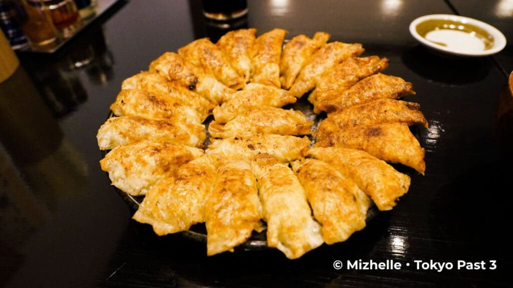 A plate of enban gyoza